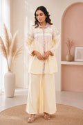 Linen Co-Ord set embroidery and Digitial print