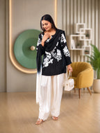 Embroidered Satin Organza Co-Ord Set