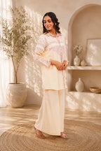 Linen Co-Ord set embroidery and Digitial print