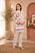 Linen Co-Ord set with hand paint and embroidery
