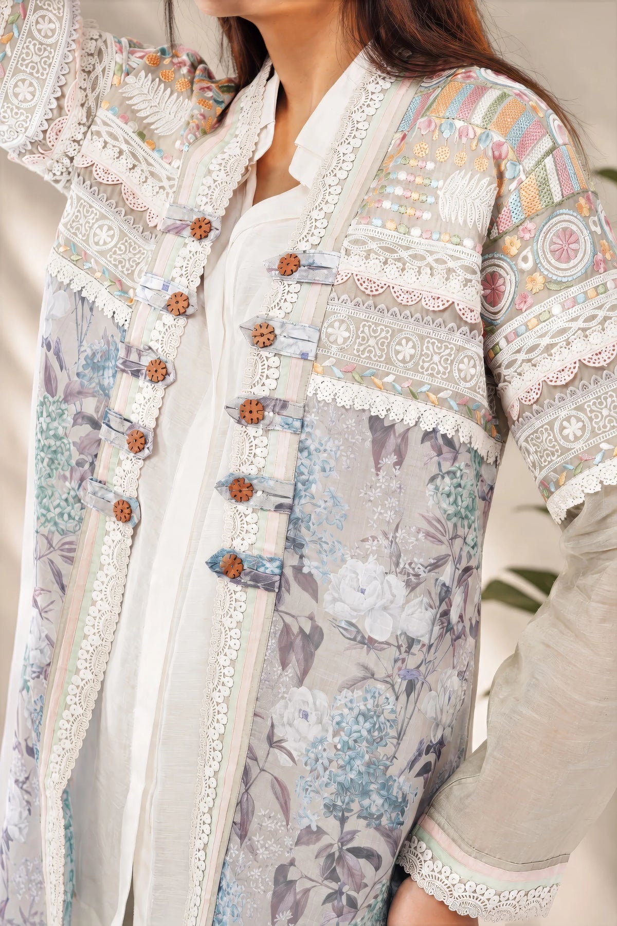 Linen Co-Ord with machine embroidery