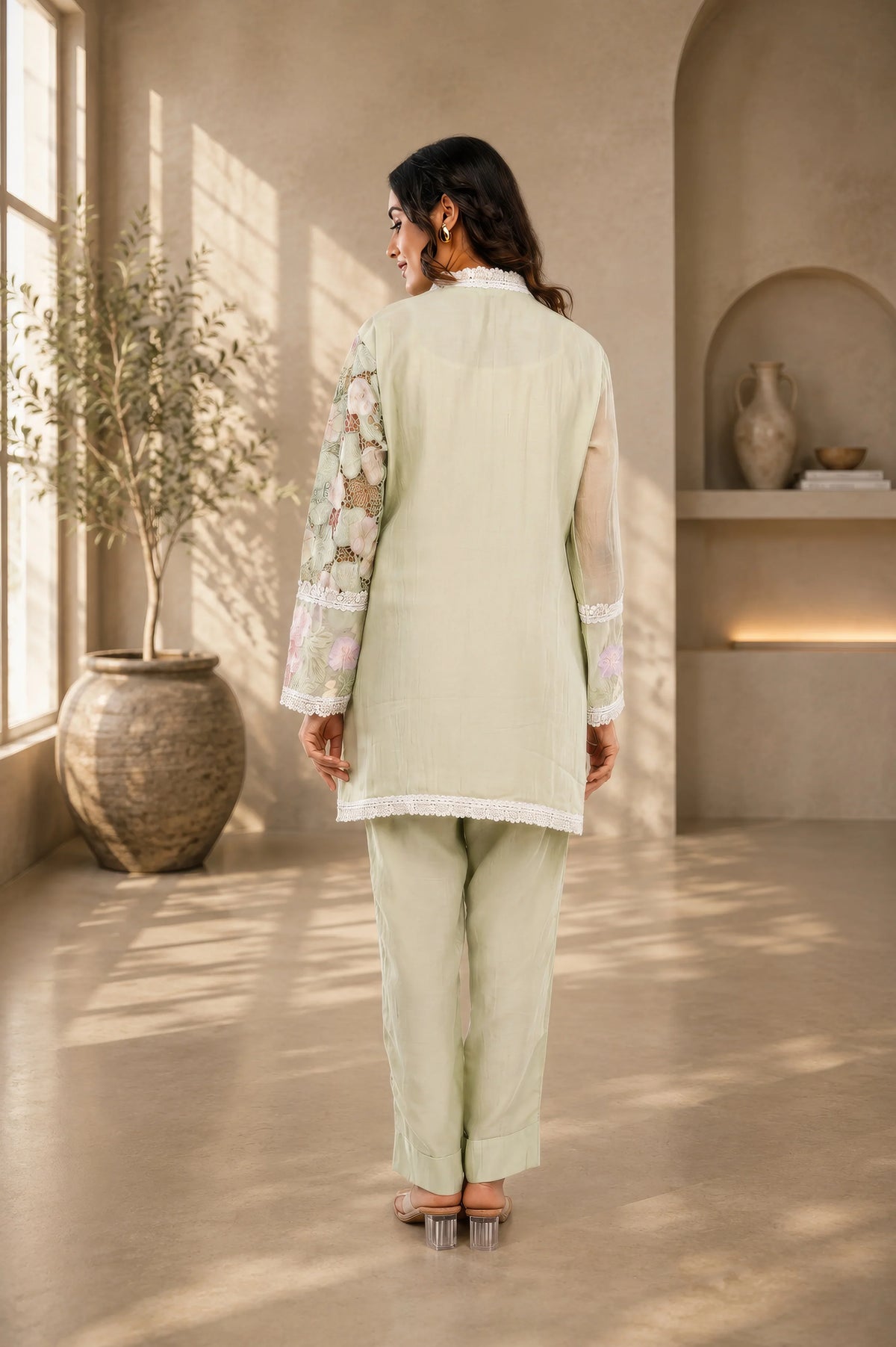 Linen Co-Ord set embroidery