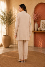 Embroidered Mul Co-Ord Set with Patch Work
