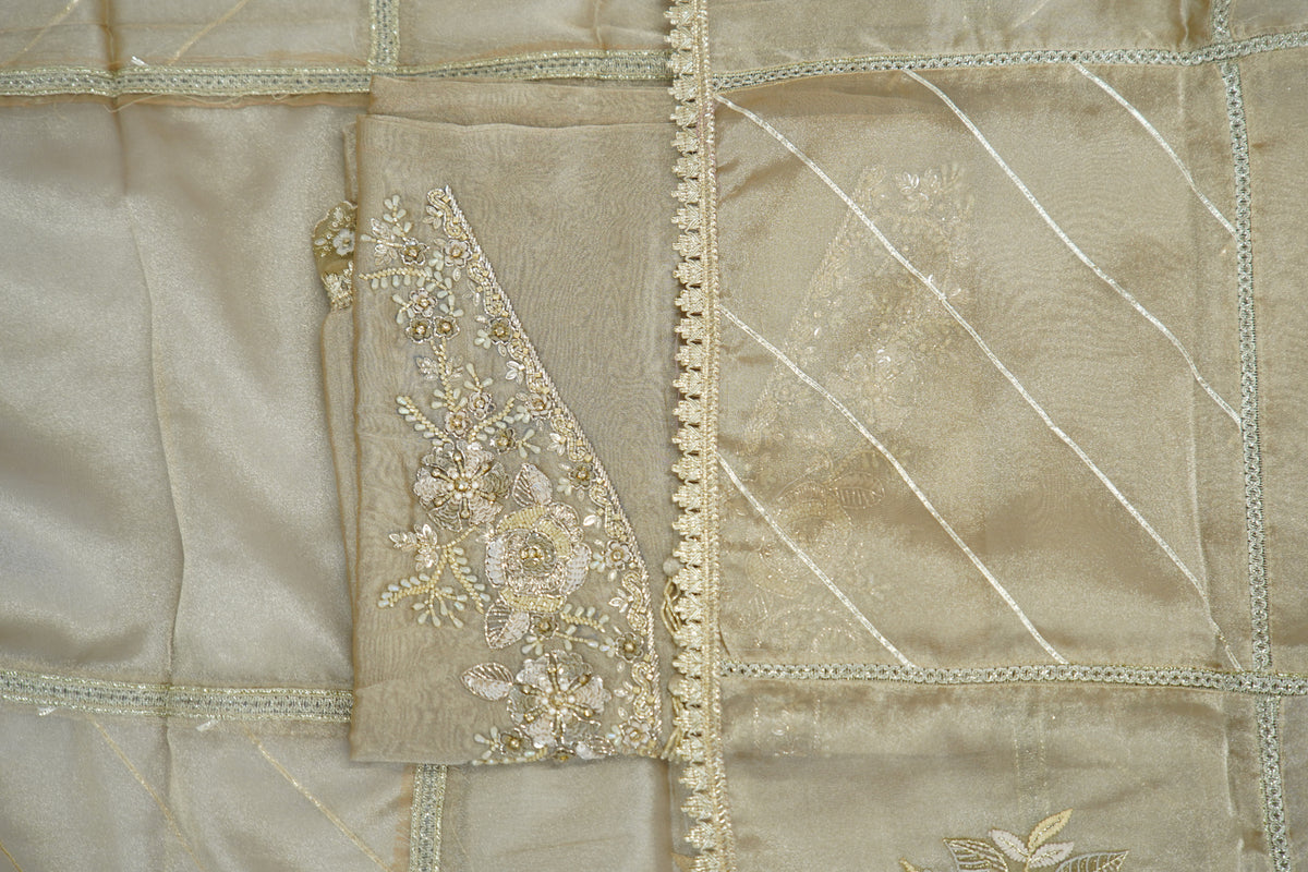Tatwam silk top and dupatta, bottom Upada silk, thread and hand work