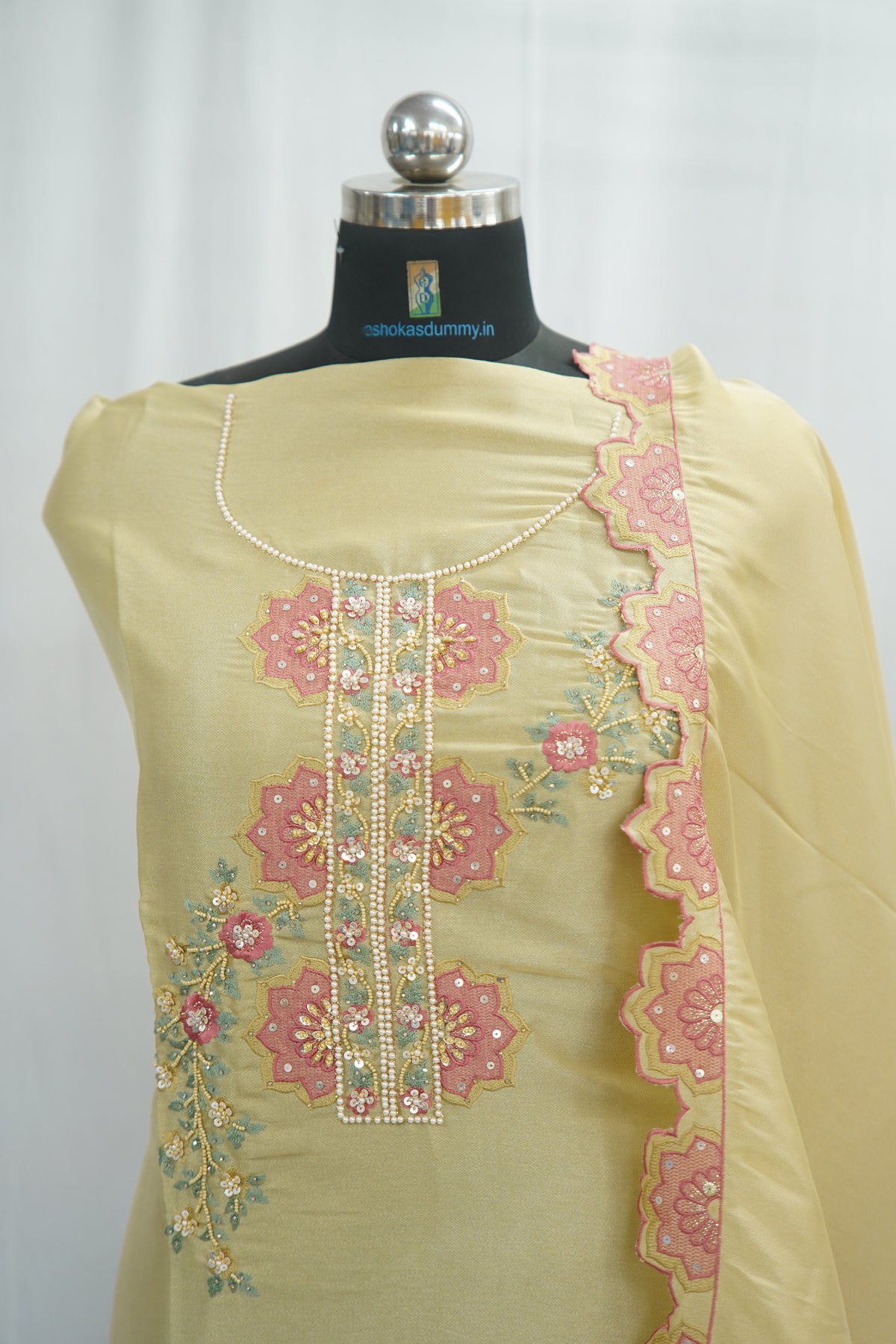 Jiraff tissue top and dupatta, bottom Upada silk, multithread with handwork, cutwork dupatta
