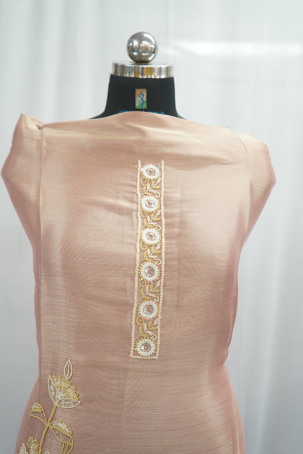 Tulfi silk top and dupatta, Upada silk bottom, dupatta embroidery and hand work with 3D flower