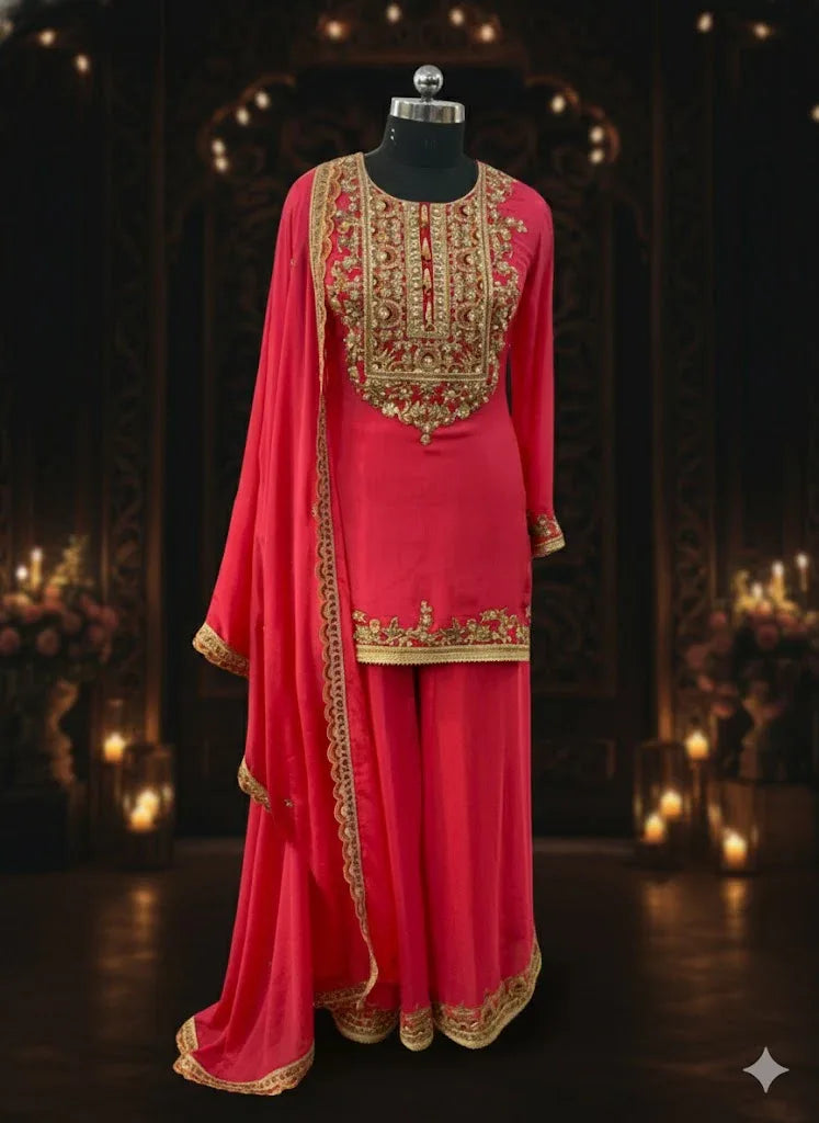 Designer sharara suit online in stylish Indian ethnic wear
