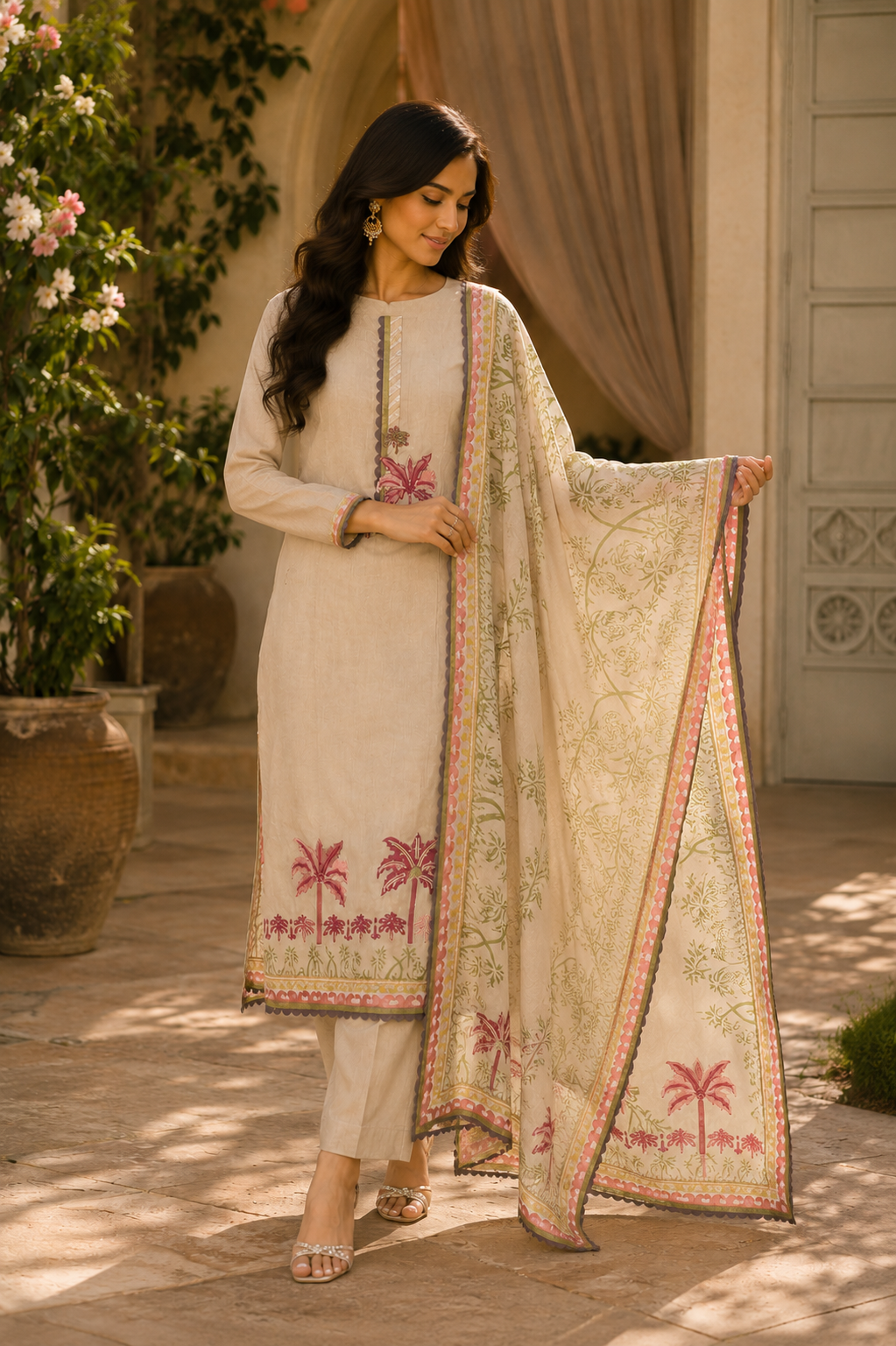 Unstitched Suits for Women in elegant ethnic design