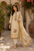 Burberry tissue silk machine and hand embroidery shirt and dupatta Upada silk bottom